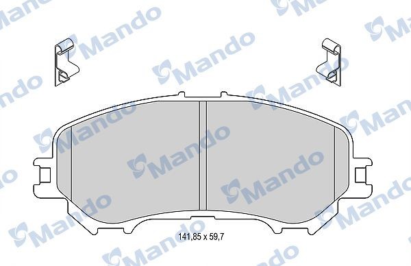 Колодки тормозные NISSAN X-Trail (T32R) (14-) (2.0/2.5) передние (4шт.) MANDO MBF015288 MANDO
