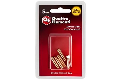 Наконечник контактный M6х25мм d=0.8мм (5шт.) QUATTRO ELEMENTI 771-220 QUATTRO ELEMENTI
