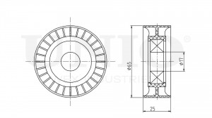 Ролик натяжной приводного ремня TNS-10005 UNIO