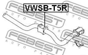 Втулка стабилизатора VOLKSWAGEN TRANSPORTER 7H 2003-2010 VWSB-T5R VWSB-T5R FEBEST