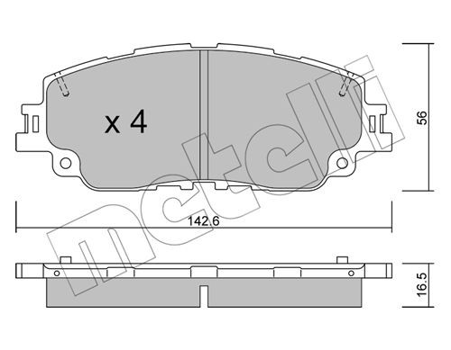 колодки дисковые передние!\ Toyota Camry/RAV4 18> 2212270 METELLI