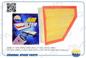 Фильтр воздушный BMW 3 V E90, E90N, 2005-2011, 3 V E91, E91N, 2005-, X1 E84, 200 AMD.FA312 AMD