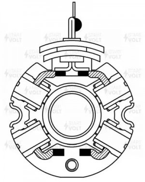 Узел щеточный стартера для а/м Hyundai Solaris II 17-/Kia Rio 17- 1.4i VBS 0804 VBS 0804 START VOLT