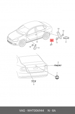 VW GOLF VII (2012-2020) WHT 006 944 VAG