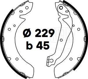 Колодки торм. Hyundai Sonata III (93-) барабан. 229x45 (GF 4497) GF 4497 TRIALLI