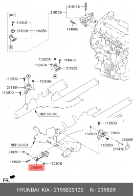 ОПОРНЫЙ УЗЕЛ ДВИГАТЕЛЯ 21950-2S100 219502S100 HYUNDAI KIA