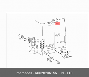 фонарь 'стоп'-сигнала! дополнительный\ MB Sprinter 95> A 002 820 61 56 MERCEDES BENZ
