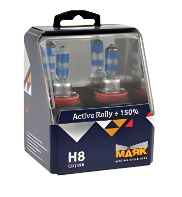 Лампа галогеновая головного света H8 PGJ19-1 Active Rally + 150% 12V цена за ком 72820AR+150 MAYAK