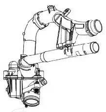 Термостат для а м Mercedes-Benz C (W205) (14-) [M274] (с корп.и доп.патрубизог.  LT 1526 LUZAR