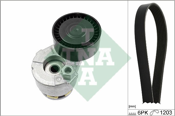 Комлект приводного ремня RENAULT LOGAN +AC -PS 529000910 529 0009 10 INA