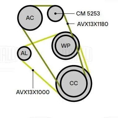 Ролик привод. ремня Toyota Land Cruiser Prado (02-) 3.0 (CM 5253) CM 5253 TRIALLI