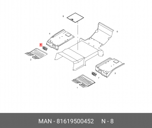 Решетка воздуховода 81619500452 MAN