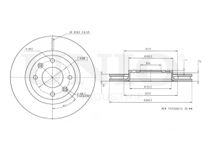 Диск тормозной передний BRD-20065 UNIO