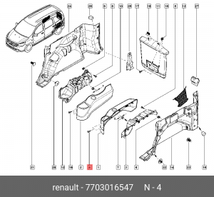 Болт RENAULT OE 7703016547 RENAULT