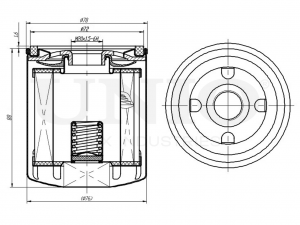 Фильтр масляный FLT-20038 UNIO