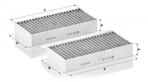 W166 M-KLASSE (ML) (2011>) УГОЛЬНЫЙ CUK260282 MANN FILTER