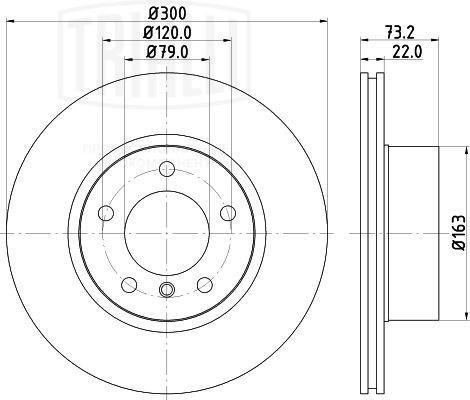Диск торм. BMW 3 (F30) (11-)/1 (F20) (11-) перед. d=300 (DF 261007)  2шт DF 261007 TRIALLI