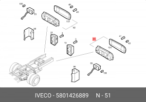 ЗАДНИЙ ФОНАРЬ IVECO 5801426889 5801426889 IVECO