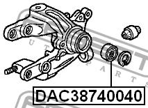 Подшипник ступичный задний (38x74x40) DAC38740040 FEBEST