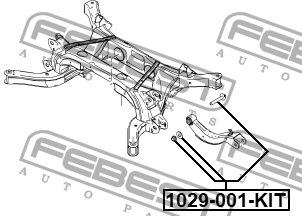 Болт с эксцентриком ремкомплект OPEL ANTARA 1029-001-KIT 1029-001-KIT FEBEST