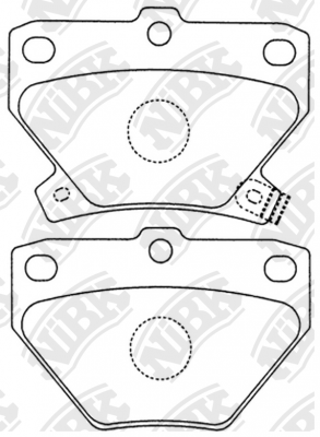 Колодки тормозные TOYOTA Corolla (99-),Yaris (99-05) задние (4шт.) NIBK PN1454 NIBK