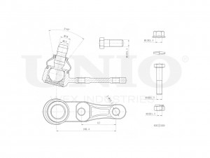 Опора шаровая передняя нижняя SSP-20034 UNIO