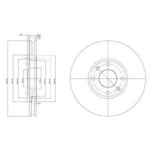 BG3622 диск тормозной передний!\ Citroen C5, Peugeot 307 1.4-2.0HDi 00> BG3622 DELPHI