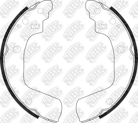 Колодки тормозные SUZUKI Swift (04-10) задние барабанные (4шт.) NIBK FN9969 NIBK