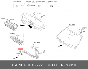 Датчик температуры воздуха KIA Optima (15-18) наружного OE 97280D4000 HYUNDAI KIA