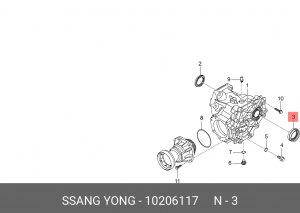 Сальник привода SSANGYONG Actyon (10-) (AWD) заднего правого OE 10206117 SSANG YONG