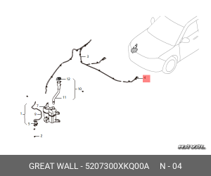 Форсунка омывателя лобового стекла 5207300XKQ00A 5207300XKQ00A HAVAL