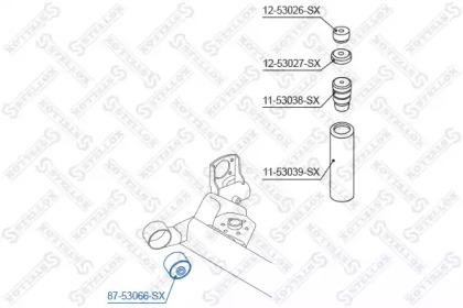 сайлентблок зад. балки!\ KIA Picanto 04> 87-53066-SX STELLOX