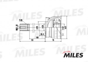 ШРУС наружный NISSAN PATHFINDER/TERRANO 2.4-3.3 98- (GKN 303862) GA10020 GA10020 MILES