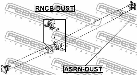Крестовина карданного вала 19X55.5 RENAULT DUSTER 2011- ASRN-DUST ASRN-DUST FEBEST