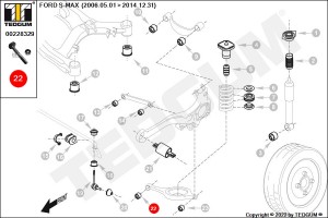 Болт регулировки развала кол 00228329 TEDGUM