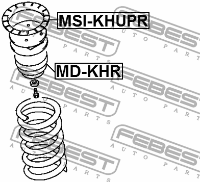 Проставка задн пружины верхняя MITSUBISHI PAJERO II V14W-V55W 1991-2004 MSI-KHUP MSI-KHUPR FEBEST