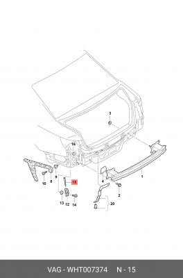 Болт VW AUDI OE WHT 007 374 VAG