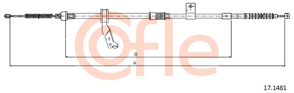 трос ручника задний правый! L1823/1530\ Toyota Avensis 1.6-2.4/2.0D/2.2D 03-08 92171481 COFLE
