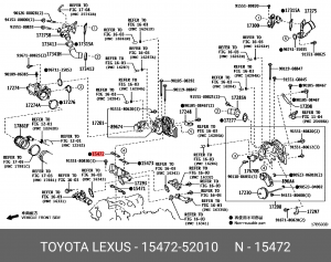 Прокладка 1547252010 15472-52010 TOYOTA