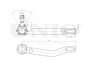Наконечник рулевой правый SSP-10140 UNIO