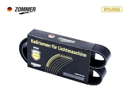 Ремень 865 (8РК) Беларус с дв. Deutz ATHLET поликлиновый EPDM 8PK865A ZOMMER