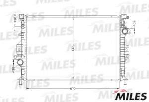 Радиатор (паяный) FORD Galaxy/S-Max (06- )/Mondeo IV (07- ) 2.0TDC MT ACRB081 ACRB081 MILES