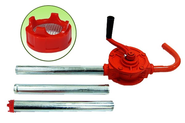 Насос бочковый ручной роторный 360мл/об. для перекачки масел и топлива АТ AT40320 AT