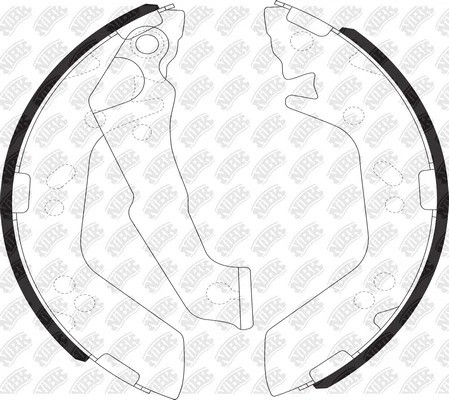 Колодки тормозные HYUNDAI Accent (99-10) задние барабанные (4шт.) NIBK FN11909 NIBK