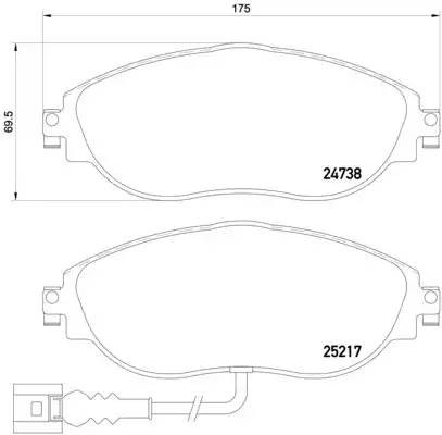 P85131 колодки дисковые п.!\ Seat Alhambra/Leon, VW Golf/Passat/Sharan 1.2-3.6i/ P85131 BREMBO