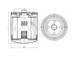 Фильтр масляный FLT-20023 UNIO
