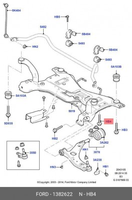 Болт FORD Focus,Mondeo подвески OE 1 382 622 FORD