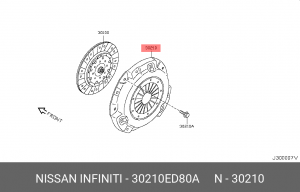 корзина сцепления!\ Nissan X-Trail T31 2.0 FWD 07> 30210-ED80A NISSAN