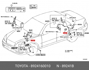 Датчик контроля уровня передний 89241-60010 89241-60010 TOYOTA