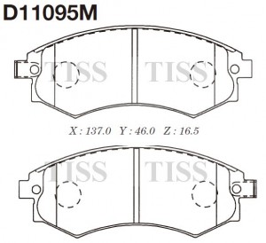 Замена на D11095MH Колодки тормозные дисковые пер. HYUNDAI SONATA V ,MATRIX ,ELA D11095M MK KASHIYAMA